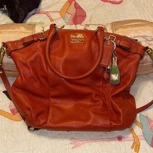 Coach Women's Persimmon Leather Shoulder Bag